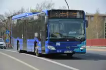 OHV-VK 38 (Mercedes Benz Citaro 2 Low Entry Ü / OVG) fährt am 11.04.2015 Schienenersatzverkehr für die S-Bahn Berlin. Aufgenommen in der Hochstraße Berlin.
