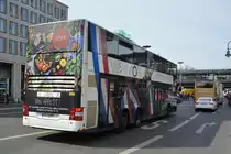 B-V 3277 fährt am 11.04.2015 auf der Linie 100. Aufgenommen wurde ein MAN Lion's City / Berlin Zoologischer Garten.
