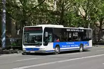 Mercedes Citaro von SWEG auf der Linie 55 fährt zur Haltestelle am Badischen Bahnhof. Die Aufnahme stammt vom 06.05.2015.