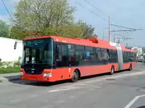 Slowakei / Stadtbus Bratislava: Škoda 31Tr SOR - ein O-Bus mit der Wagennummer 6849, aufgenommen im Mai 2015 an der Haltestelle  Molecova  in Bratislava.