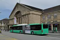 Mercedes Citaro 718 wartet an der Endstation der Linie 30 am Badischen Bahnhof. Die Aufnahme stammt vom 08.05.2015.