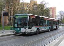 MB Citaro G ViP Wg.941 auf Linie 605 am Luisenplatz SÜd, 13.4.15