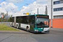 P-AV 972 (Mercedes Benz Citaro Facelift) fährt am 01.05.2015 auf der Linie N17. Aufgenommen am Hauptbahnhof in Potsdam.
