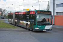 P-AV 974 (Mercedes Benz Citaro Facelift) fährt am 01.05.2015 auf der Linie N14. Aufgenommen am Hauptbahnhof in Potsdam.

