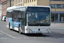 Am 04.05.2015 fährt P-AC 137 (Mercedes Benz Citaro Low Entry) auf der Linie 614 nach Paaren. Aufgenommen am Platz der Einheit in Potsdam.
