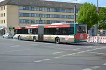 Am 04.05.2015 fährt P-AV 975 (Mercedes Benz Citaro Facelift) auf der Linie N17 zum Stern. Aufgenommen am Platz der Einheit in Potsdam.
