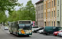 24. April 2015 in Brandenburg, Krakauer Vorstadt. Der ehemalige Göttinger 321 auf dem Weg in Richtung Lehnin. (O 405G) 