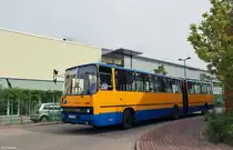 16.05.2015 der Leipziger Ikarus 280 auf dem Betriebshof der VGBelzig.