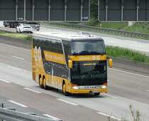 HEAB mobiBus Airliner Setra Doppeldecker am 23.05.15 in Frankfurt auf der A5