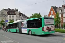 Mercedes Citaro 716 auf der Linie 38 bedient die Haltestelle am Wettsteinplatz. Die Aufnahme stammt vom 19.05.2015.