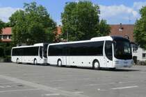 2 MAN Lion's Regio aus Frankreich am 22.05.2015 in Landau/Pfalz