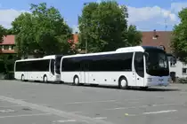 2 MAN Lion's Regio aus Frankreich am 22.05.2015 in Landau/Pfalz