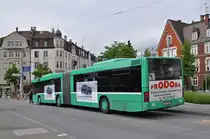 MAN Bus 763 auf der Linie 34 bedient die Haltestelle am Wettsteinplatz. Die Aufnahme stammt vom 19.05.2015.