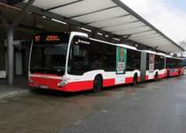 MB Citaro C2 G HHA 7443 auf Linie M7 am U/S Barmbek, 30.4.15