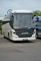 Dieser Scania Touring (AP-AS 101) wurde am 05.05.2015 gesehen. Aufgenommen Rastplatz A 115 Dreieck Funkturm.
