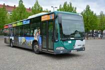 Wegen Streik wurde P-AV 909 auf dem Bassinplatz abgestellt. Aufgenommen wurde ein Mercedes Benz Citaro, 10.05.2015.
