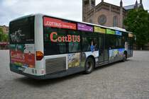 Wegen Streik wurde P-AV 909 auf dem Bassinplatz abgestellt. Aufgenommen wurde ein Mercedes Benz Citaro, 10.05.2015.
