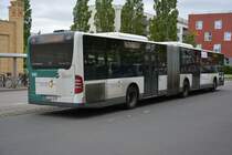 P-AV 980 steht am 10.05.2015 am Hauptbahnhof in Potsdam. Aufgenommen wurde ein Mercedes Benz Citaro Facelift.
