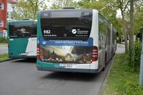 P-AV 982 steht am 10.05.2015 am Hauptbahnhof in Potsdam. Aufgenommen wurde ein Mercedes Benz Citaro Facelift.
