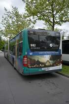 P-AV 982 steht am 10.05.2015 am Hauptbahnhof in Potsdam. Aufgenommen wurde ein Mercedes Benz Citaro Facelift.
