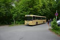 Am 17.05.2015 fährt B-I 1666 (MAN E2H 85 (SL 200)) auf der Linie 218. Aufgenommen an der Pfaueninselchaussee Berlin.
