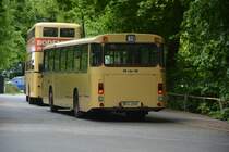 Am 17.05.2015 fährt B-I 1666 (MAN E2H 85 (SL 200)) auf der Linie 218. Aufgenommen an der Pfaueninselchaussee Berlin.
