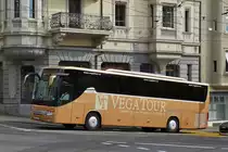 . Setra S 415 GT-HD war am 06.06.2015 in den Straßen von Zürich unterwegs.