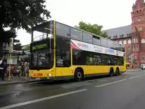 MAN Lions City DL Wg.3128 auf Linie M48 (mit besonderem Ziel) am S+U Rathaus Steglitz, 13.6.15
