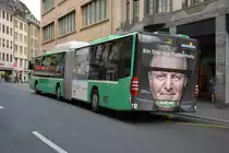 Am 07.06.2015 steht BS-6671 an der Haltestelle Basel, Schifflände. Aufgenommen wurde ein Mercedes Benz Citaro Facelift CNG.
