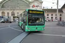 BS-6666 fährt am 07.06.2015 auf der Linie 50 zum EuroAirport. Aufgenommen wurde ein Mercedes Benz Citaro Facelift CNG / Basel SBB.
