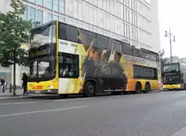 MAN Lions City DL Wg.3289 mit neuer Werbung auf Linie 100 am Alex, 14.6.15