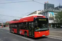 Slowakei / Stadtbus Bratislava: Tedom C12 G - ein Erdgasbus mit der Wagennummer 2105, aufgenommen im Mai 2015 an der Haltestelle  Trnavské mýto  in Bratislava.