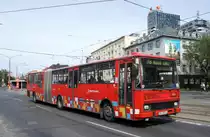Slowakei / Stadtbus Bratislava: Karosa B 741 CNG - Wagen 1634, aufgenommen im Mai 2015 an der Haltestelle  Trnavské mýto  in Bratislava.