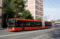 Slowakei / Stadtbus Bratislava: SOR CITY NB 18 - Wagen 2852, aufgenommen im Mai 2015 in der Nähe der Haltestelle  Trnavské mýto  in Bratislava.