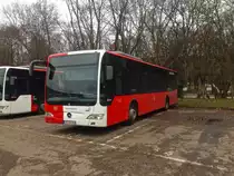 Mercedes-Benz Citaro Ü von Saar-Pfalz-Bus (SB-RV 582), Baujahr 2008, aufgenommen im Januar 2015. Bei diesem Fahrzeug handelt es sich um den ersten Citaro von SPB, bei dem die weiße Ecke bereits reduziert wurde.