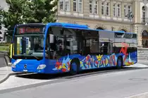 GR-100115 ist am 29.06.2015 in Sankt Moritz unterwegs. Aufgenommen wurde ein Mercedes Benz Citaro C2.
