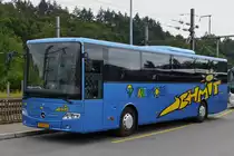 .VS 4023 Mercedes Benz Intouro, von Voyages Schmit, wartet in Ettelbr�ck am Bahnhof auf seinen n�chsten Einsatz.13.07.2015