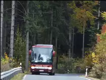 Setra 416 GT-HD von Weimar-Tour aus Deutschland in der N�he von St�tzerbach am 18.10.2013