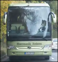 Mercedes Travego von Hermann Reisen aus Deutschland bei Gotha am 17.10.2013