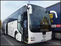 MAN Lion's Coach von Brandes aus Deutschland auf einem Autobahnparkplatz am 19.10.2013