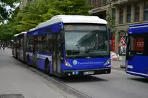 HH-HN 2791 (VanHool AGG 300 / Hochbahn) fährt am 11.07.2015 auf der Linie 112. Aufgenommen an der Mönckebergstraße in Hamburg.
