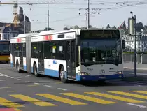 VBL - Mercedes Citaro Nr.153  LU 15053 unterwegs auf der Linie 22 in der Stadt Luzern am 04.07.2015