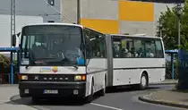 . Setra Gelenkbus im SEV Dienst, aufgenommen beim verlassen der Bushaltestelle am Bahnhof Hennef.  27.06.2015