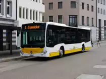 VB Schaffhausen - Mercedes Citaro Nr.32  SH 38032 unterwegs auf der Linie 3 in Schaffhausen beim Bahnhof am 12.07.2015