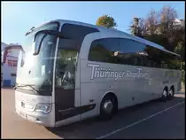 Mercedes Travego von Th�ringer Rh�n Tourist aus Deutschland im Stadthafen Sassnitz am 24.10.2013