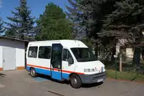 Bus Eisenach / Verkehrsgesellschaft Wartburgkreis mbH (VGW): Fiat Ducato Kleinbus der KVG Eisenach. Aufgenommen am Überlandbusbahnhof von Eisenach im Juli 2015.