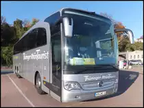 Mercedes Travego von Th�ringer Rh�n Tourist aus Deutschland im Stadthafen Sassnitz am 24.10.2013