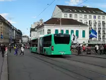 BVB Mercedes Benz Citaro C1 Facelift G 718 (CNG) von hinten am 25.07.15 in Basel