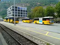 Blick auf die Haltestelle Brig Bahnhof am 22.7.2015