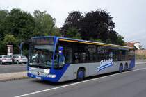 Stadtbus Gotha: Mercedes-Benz Citaro Facelift L (Wagennummer 123) des Omnibusbetriebes Wolfgang Steinbrück, aufgenommen im Juli 2015 am Zentralen Omnibusbahnhof in Gotha.